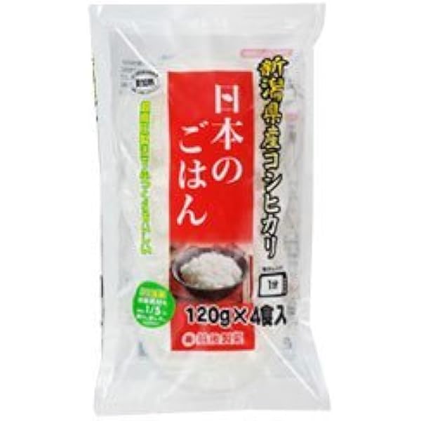 越後製菓 - 越後製菓「新潟県産コシヒカリ日本のごはん」 (120g×4食入)×24袋　2箱 越後製菓 越後製菓 日本のごはん4食 480g（120g×4個）×12袋(箱